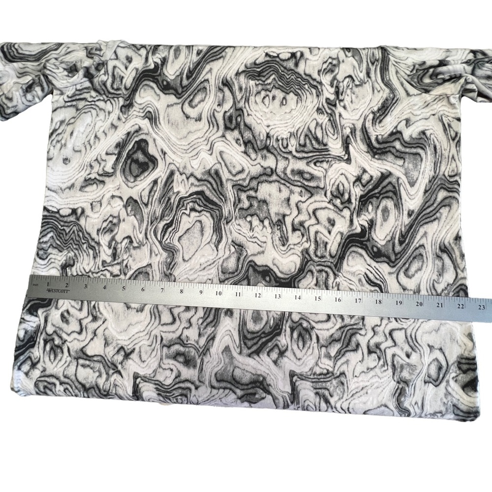 MICHAEL Shift Dress Mod Print Long Sleeves Black & White sz 1X - Picture 11 of 12